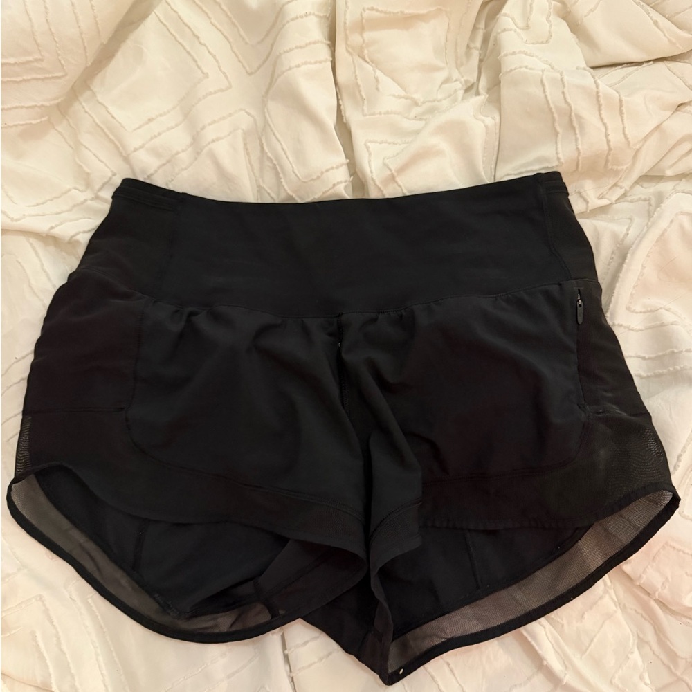 lululemon athletica Black Women's Athletic Shorts with Side Pocket